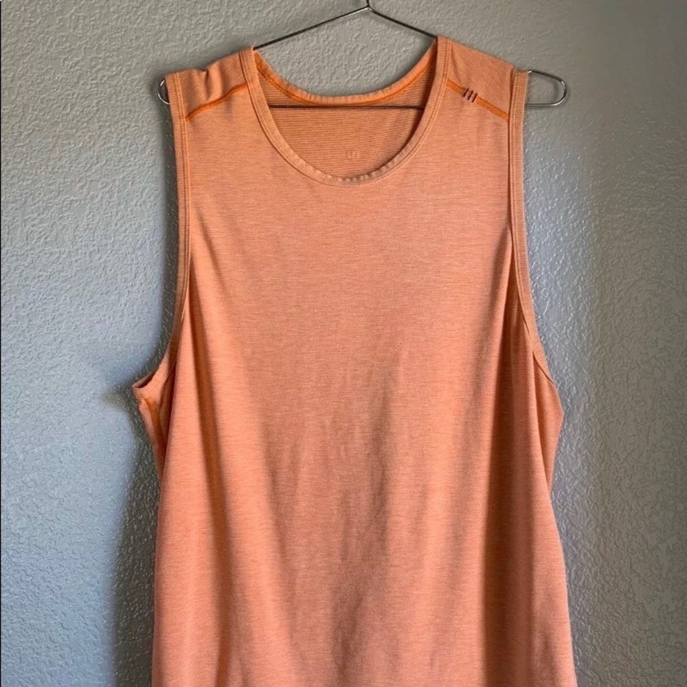 Men’s Lululemon Muscle Tank Top, Orange, Large